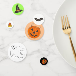Halloween Party Pumpkin Witch Bat Ghost Candy Corn Confetti