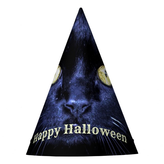 Halloween Party Scary Black Cat Horror Night Party Hat (Front)