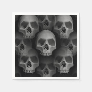 Halloween party scary skull napkin