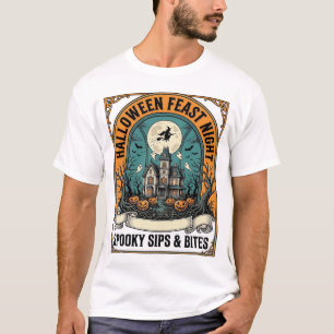 Halloween Party Shirt Spooky Feast Haunted House_1