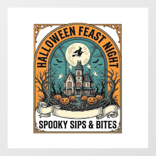 Halloween Party Shirt Spooky Feast Haunted House_1 Window Cling