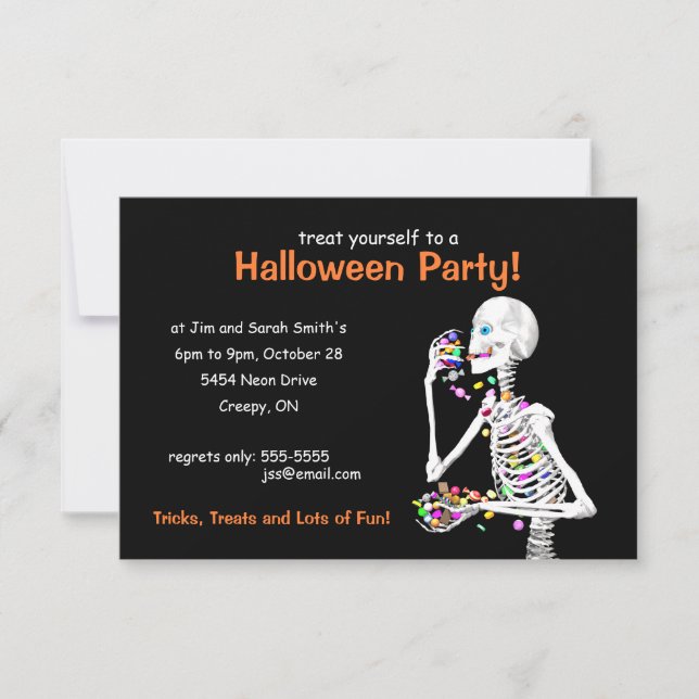 Halloween Party Skeleton Invitation (Front)