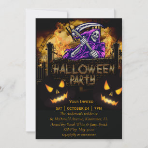 Halloween Party skeleton party invitation