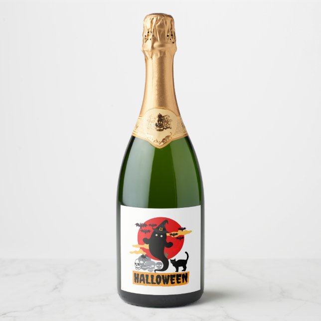 Halloween Party                                   Sparkling Wine Label (Front)