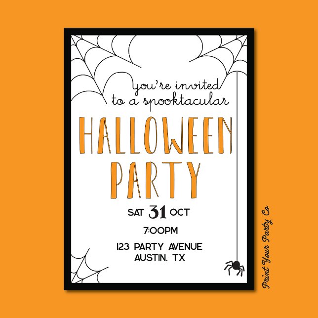 Halloween Party Spider Web Invitation (Creator Uploaded)