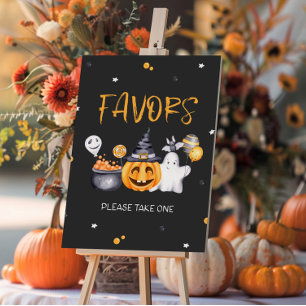Halloween Party Spooky Birthday Favours Sign