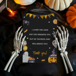 Halloween Party Spooky Birthday Thank You Card