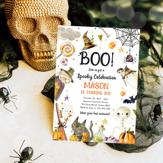 Halloween Party Spooky Celebration Boy Birthday Invitation (Creator Uploaded)