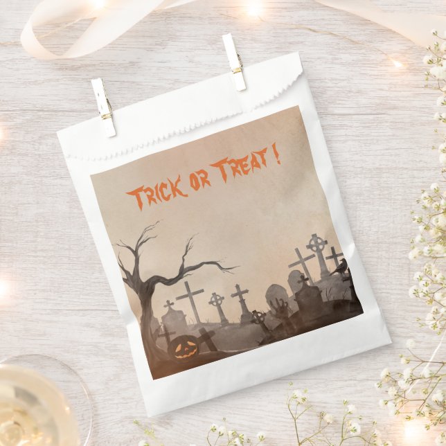 Halloween Party Spooky Cemetery Favour Bags (Clipped)