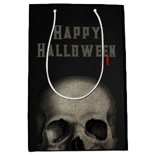 Halloween Party Spooky Skull Medium Gift Bag