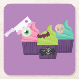 Halloween Party Square Paper Coaster