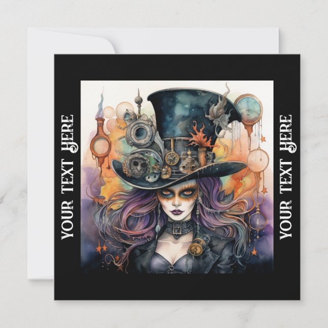 Halloween Party Steampunk Invitation (Front)