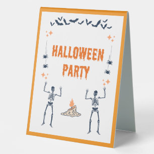 Halloween Party Table tent sign