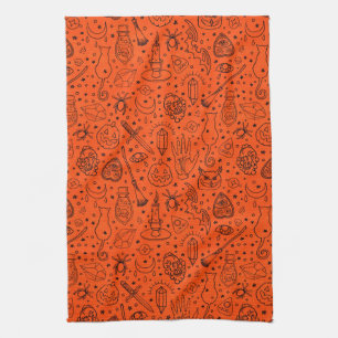 Halloween Party Tea Towel