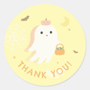 Halloween Party Thank You Classic Round Sticker