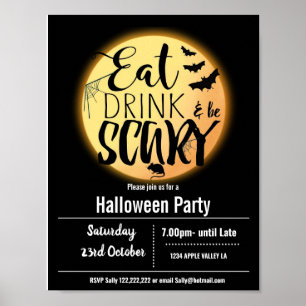 Halloween party  theme event poster