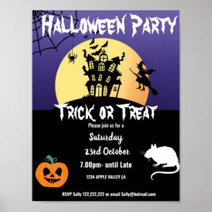 Halloween party  theme event poster