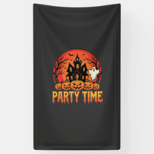 Halloween Party Time Ghost Pumpkin Design_1 Banner