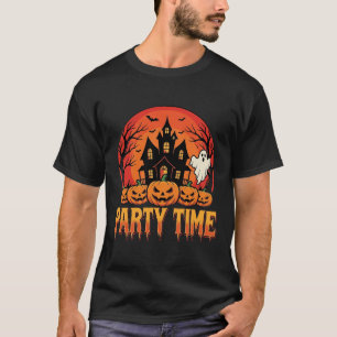 Halloween Party Time Ghost Pumpkin Design_1 T-Shirt