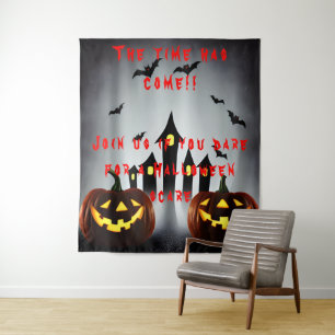 Halloween Party Time Join if you Dare Tapestry