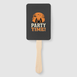 Halloween Party Time Witch Cauldron Design_1 Hand Fan