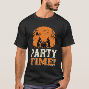 Halloween Party Time Witch Cauldron Design_1 T-Shirt