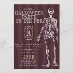 Halloween Party To Die For Invitation