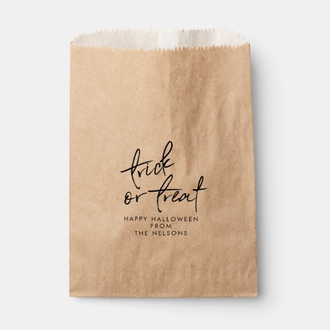 Halloween Party Treat Bag / Candy Favour Bag Kraft (Front)