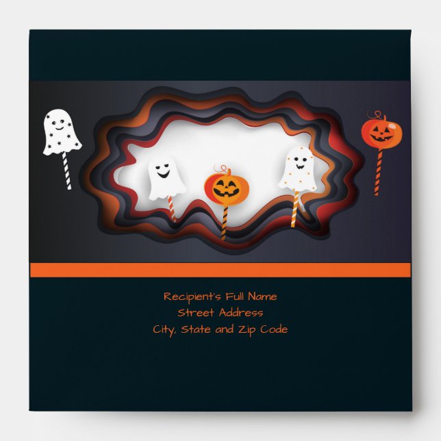 Halloween Party "Treat or Trick" Fun Cast Envelope (Front)