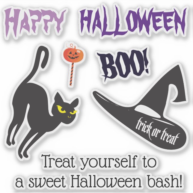 Halloween Party "Treat or Trick" Ice cream tasty (Front)