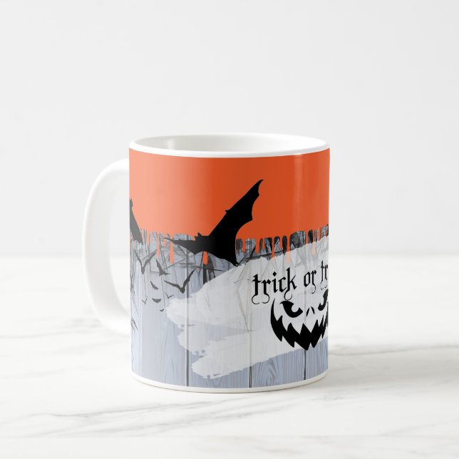 Halloween Party "Treat or Trick" Loft Design Coffee Mug (Front Left)