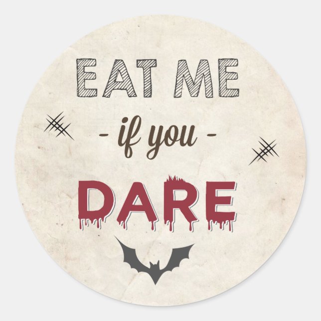 Halloween Party Trick or Treat Bag Gift Favour Ide Classic Round Sticker (Front)