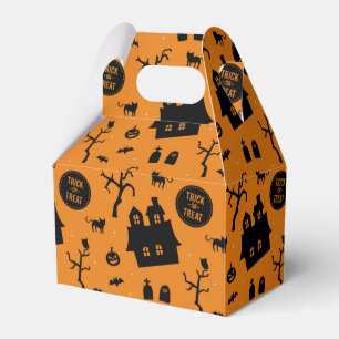 Halloween Party Trick or Treat Pattern Favour Box