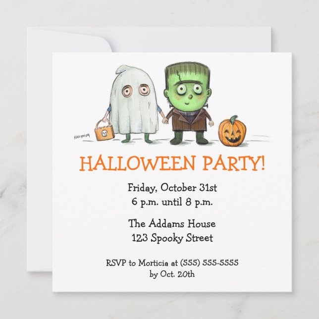 Halloween Party Trick or Treater Invitations (Front)