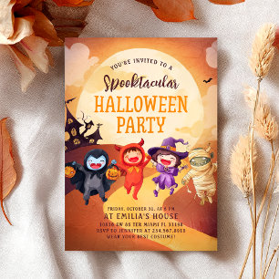 Halloween Party Trick Treat Kids Invitation