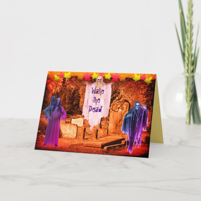 Halloween Party 'Wake the Dead' Music  Invitation (Front)