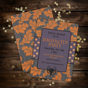 Halloween Party Whimsical Pattern Invitation