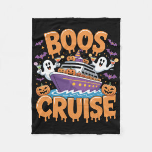 Halloween Party Wine Beer Drinking Boos Cruise Fleece Blanket