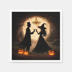 Halloween Party Wine Themed Napkin