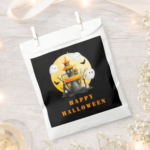 Halloween Party with Haunted House and Ghosts Favour Bags