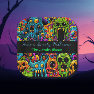 Halloween Party   Zombie and Monsters Personalised Paper Plate