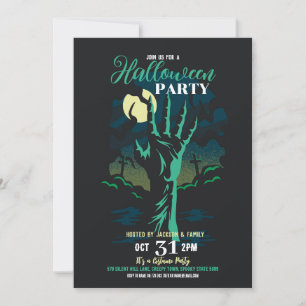 Halloween Party Zombie Graveyard Party Invitation