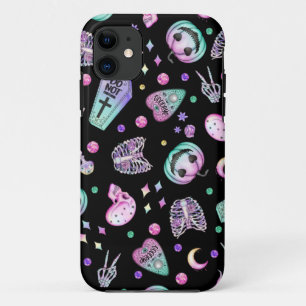 Halloween pastel gothic apothecary and graveyard iPhone 11 case