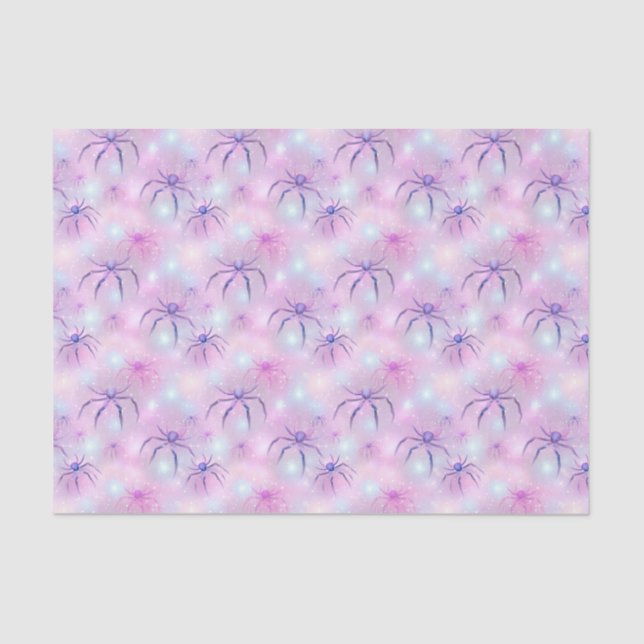 Halloween Pastel Spiders  Tissue Paper (Front)