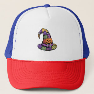 Halloween Patchwork Witch Hat Spooky