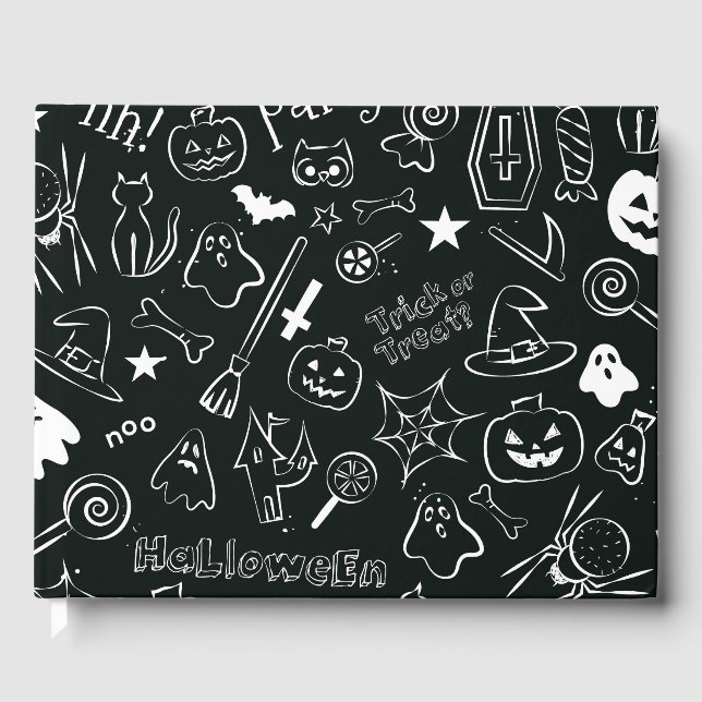 Halloween Pattern 1 Guest Book (Front)