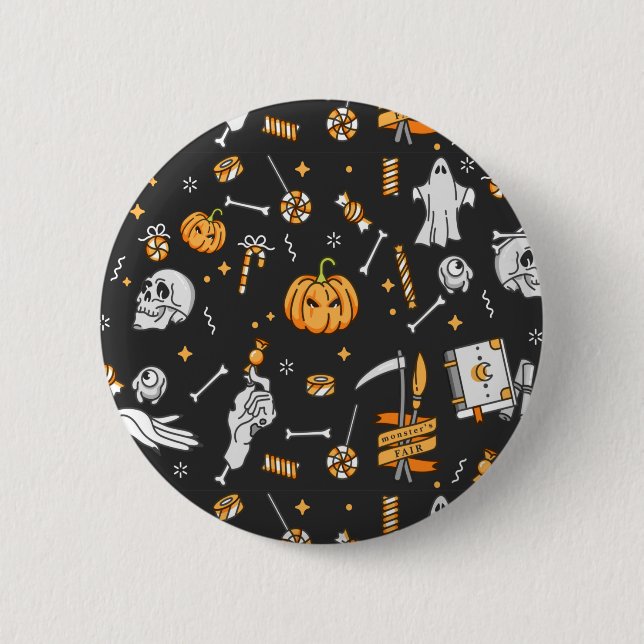Halloween Pattern 2 6 Cm Round Badge (Front)