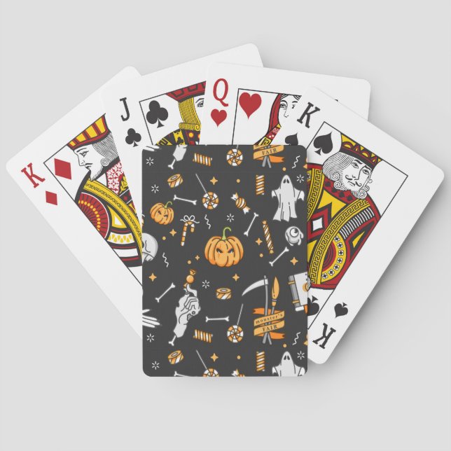 Halloween Pattern 2 Playing Cards (Back)