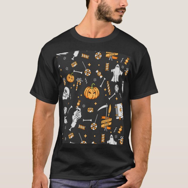 Halloween Pattern 2 T-Shirt (Front)