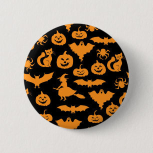 Halloween pattern 6 cm round badge